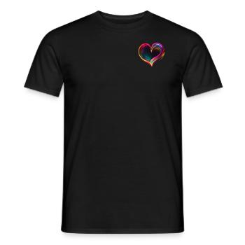 Herz für Kunstliebhaber - Männer T-Shirt - Schwarz - Vorne - AI Model Male 178 light (178cm)