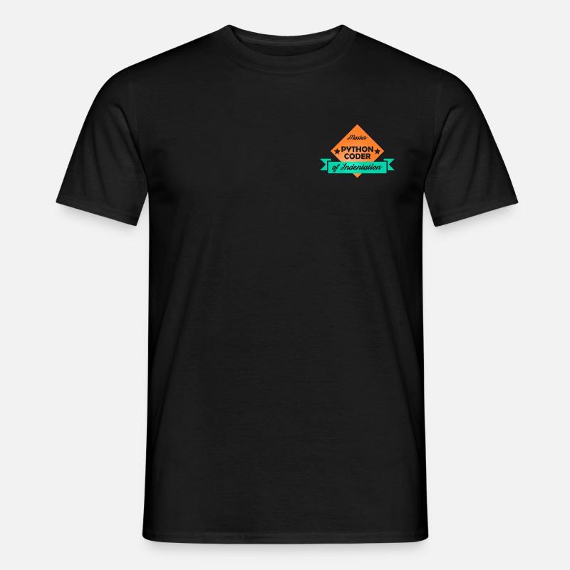 Programmeur Python, maître de l'indentation - T-shirt homme - noir