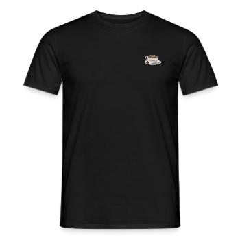 Cup Cafe - Men's T-Shirt - black - Front - AI Model Male 178 light (178cm)