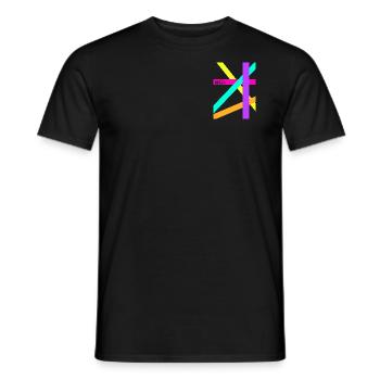 Design des années 80 - T-shirt homme - noir - Devant - AI Model Male 178 light (178cm)