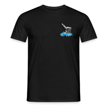 Humpback Whale Print - Men's T-Shirt - black - Front - AI Model Male 178 light (178cm)