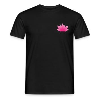 fleur de lotus - T-shirt homme - noir - Devant - AI Model Male 178 light (178cm)