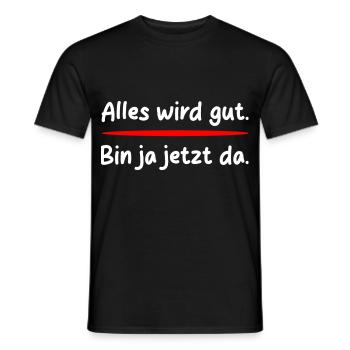 Bin ja da - Männer T-Shirt - Schwarz - Vorne - AI Model Male 178 light (178cm)