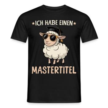 Mastertitel Cooles Schaf Master Abschluss - Männer T-Shirt - Schwarz - Vorne - AI Model Male 178 light (178cm)