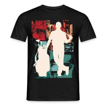 Golf Golfen Golfspieler Sport Hobby Club Vintage - Männer T-Shirt - Schwarz - Vorne - AI Model Male 178 light (178cm)