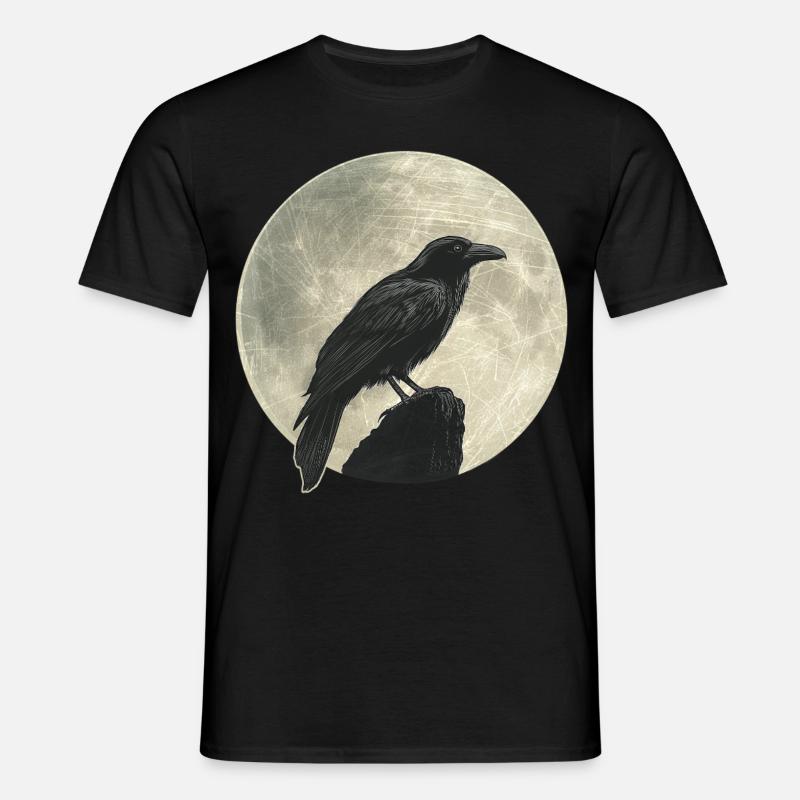 Rabe - Männer T-Shirt - Schwarz