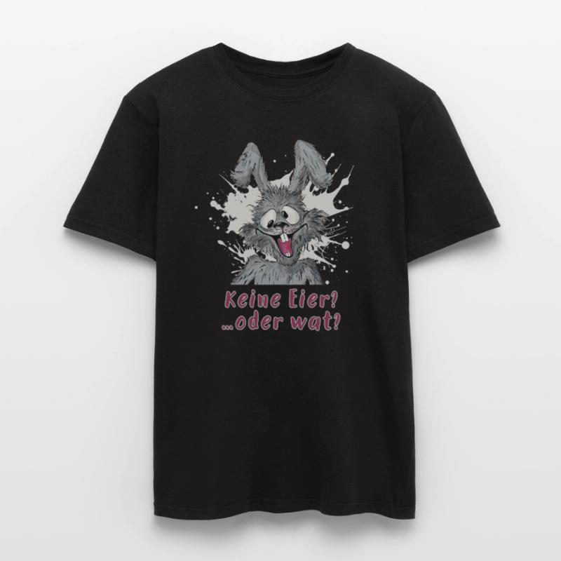 Keine Eier?….oder wat? Osterhase statement Männer T-Shirt