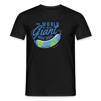 Die Welt Ist Ein Riesiger Hotdog - Männer T-Shirt - Schwarz - Vorne - AI Model Male 178 light (178cm)