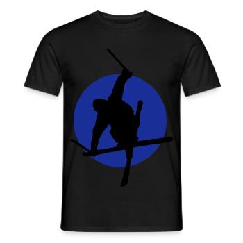 Ski Freestyler Symbol - Männer T-Shirt - Schwarz - Vorne - AI Model Male 178 light (178cm)