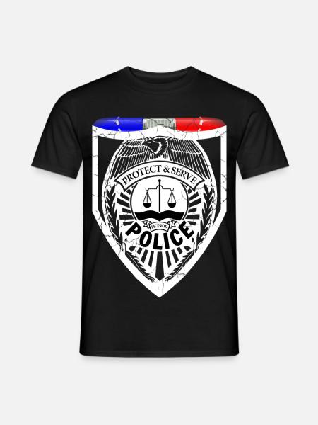policeman - Men's T-Shirt - black