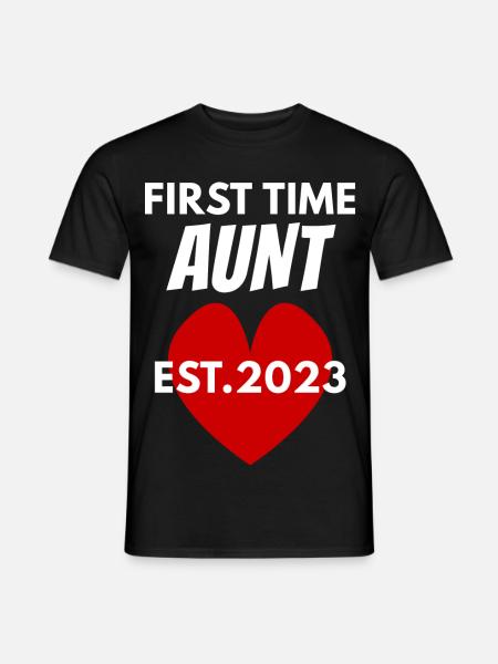 Tante werden 2023 - Männer T-Shirt - Schwarz