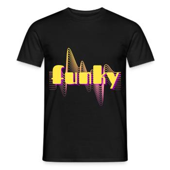 funky - T-shirt homme - noir - Devant - AI Model Male 178 light (178cm)