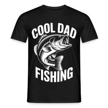 Motif de pêche cool pour papa - T-shirt homme - noir - Devant - AI Model Male 178 light (178cm)