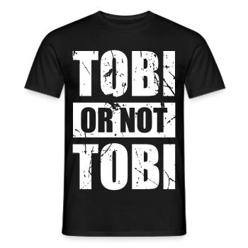 Tobi or not Tobi - Original Retro Design - Men's T-Shirt - black - Front - AI Model Male 178 light (178cm)