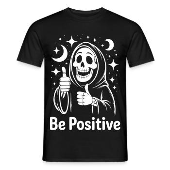 Soyez positif, Faucheuse - T-shirt homme - noir - Devant - AI Model Male 178 light (178cm)