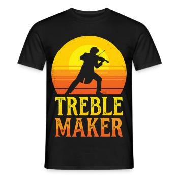 Créateur de jeux de mots Musicien Violoniste Homme - T-shirt homme - noir - Devant - AI Model Male 178 light (178cm)