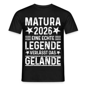 Matura 2026 Une légende quitte le site - T-shirt homme - noir - Devant - AI Model Male 178 light (178cm)