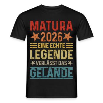 Matura 2026 Une légende quitte le site - T-shirt homme - noir - Devant - AI Model Male 178 light (178cm)