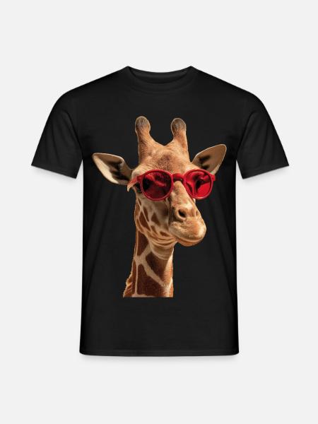 Giraffe Sunglasses - Men's T-Shirt - black