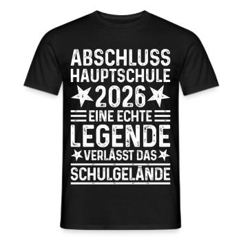 Graduation from secondary school 2026 Legend school grounds - Men's T-Shirt - black - Front - AI Model Male 178 light (178cm)