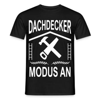 Mode couvreur ACTIVÉ - T-shirt homme - noir - Devant - AI Model Male 178 light (178cm)