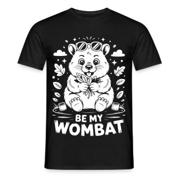 Süßer Wombat Love - Männer T-Shirt - Schwarz - Vorne - AI Model Male 178 light (178cm)