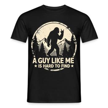 Bigfoot Design – Ein Typ wie ich ist ein Unikat - Männer T-Shirt - Schwarz - Vorne - AI Model Male 178 light (178cm)