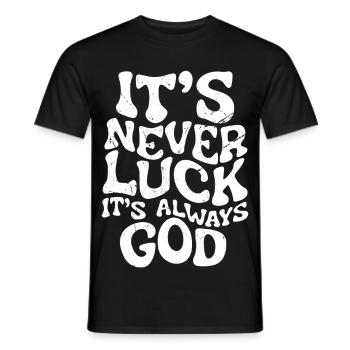 Christlich mit inspirierendem Glaubensspruch - Männer T-Shirt - Schwarz - Vorne - AI Model Male 178 light (178cm)