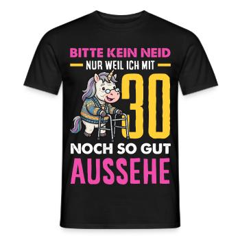 Mit 30 Noch So Gut Aussehe - Männer T-Shirt - Schwarz - Vorne - AI Model Male 178 light (178cm)