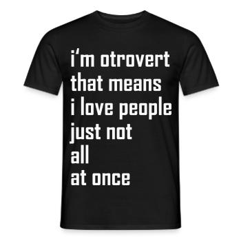 otroverted - Men's T-Shirt - black - Front - AI Model Male 178 light (178cm)