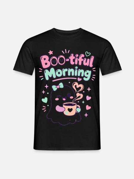 Boo-tiful Morning Geist Kaffee - Männer T-Shirt - Schwarz