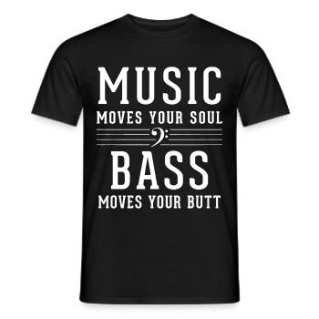 Music Moves Your Soul - Men's T-Shirt - black - Front - AI Model Male 178 light (178cm)