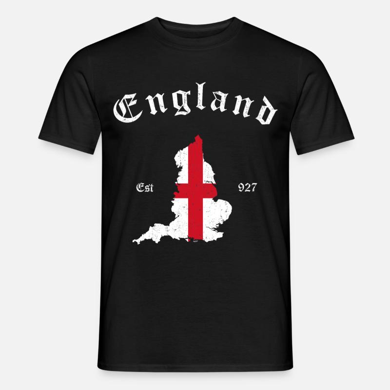 England Map - Männer T-Shirt - Schwarz