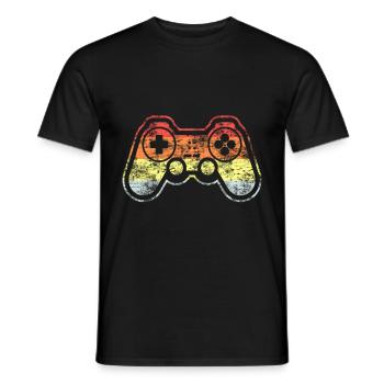 Vintage Gaming Controller - Männer T-Shirt - Schwarz - Vorne - AI Model Male 178 light (178cm)