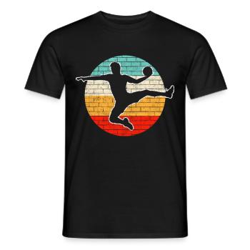 Handball Retro - Men's T-Shirt - black - Front - AI Model Male 178 light (178cm)