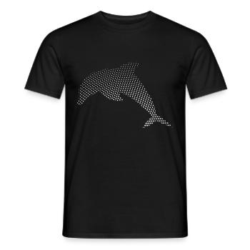 Delfin - Männer T-Shirt - Schwarz - Vorne - AI Model Male 178 light (178cm)