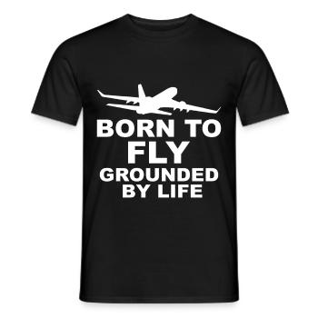 Né pour voler - T-shirt homme - noir - Devant - AI Model Male 178 light (178cm)