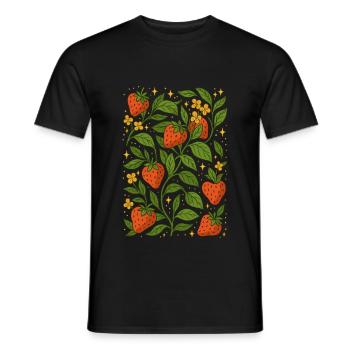 Strawberry Love Summer - Men's T-Shirt - black - Front - AI Model Male 178 light (178cm)