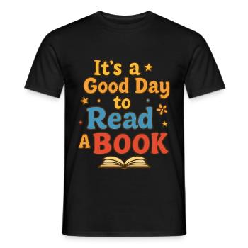 Guter Tag zum Lesen - Männer T-Shirt - Schwarz - Vorne - AI Model Male 178 light (178cm)