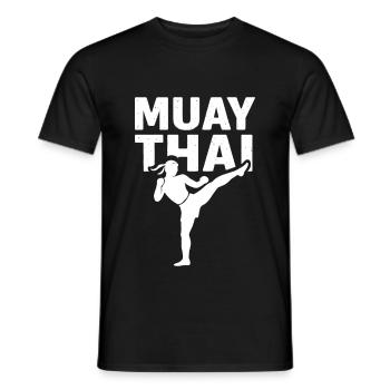 Combattant de Muay Thai - T-shirt homme - noir - Devant - AI Model Male 178 light (178cm)