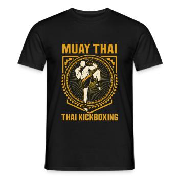 Muay Thai Kickboxing - T-shirt homme - noir - Devant - AI Model Male 178 light (178cm)