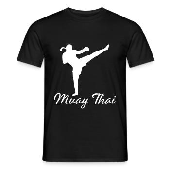 Muay Thai - Men's T-Shirt - black - Front - AI Model Male 178 light (178cm)