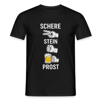 Scissors, stone, cheers - Men's T-Shirt - black - Front - AI Model Male 178 light (178cm)