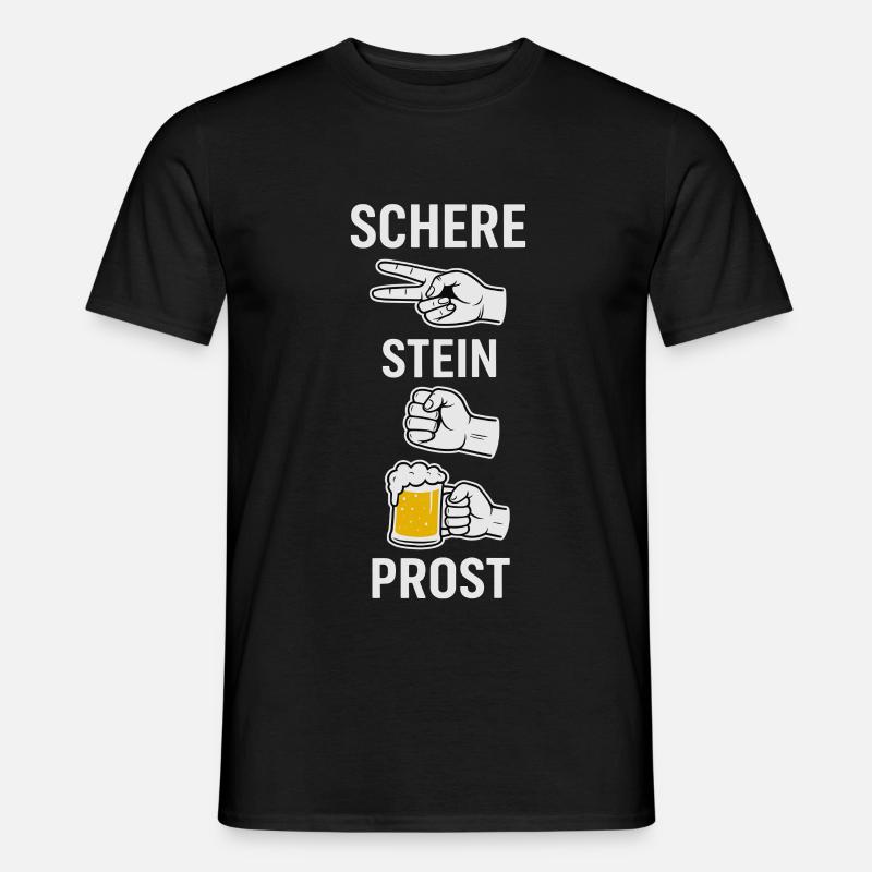 Scissors, stone, cheers - Men's T-Shirt - black