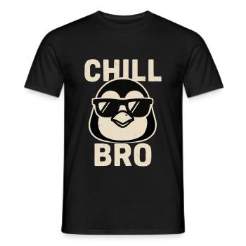 Chill Bro Pingouin - T-shirt homme - noir - Devant - AI Model Male 178 light (178cm)