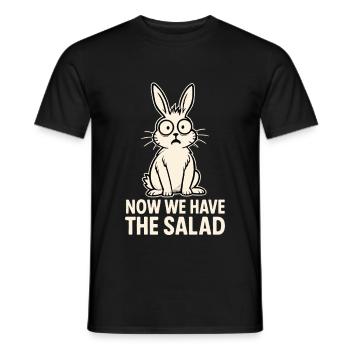 Funny bunny design with saying - Men's T-Shirt - black - Front - AI Model Male 178 light (178cm)