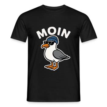 Moin Seagull - T-shirt homme - noir - Devant - AI Model Male 178 light (178cm)