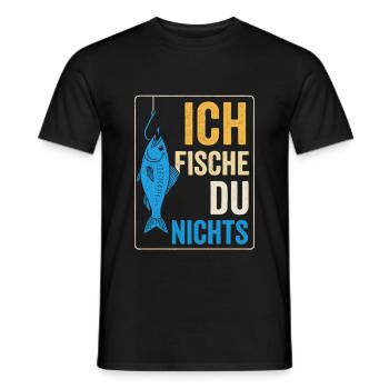 I fish – you don't fish - Men's T-Shirt - black - Front - AI Model Male 178 light (178cm)
