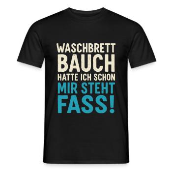I like barrel – funny anti-fitness saying - Men's T-Shirt - black - Front - AI Model Male 178 light (178cm)