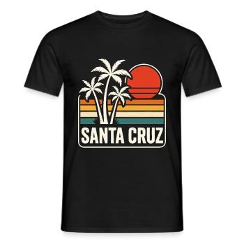 Santa Cruz Sunset - Männer T-Shirt - Schwarz - Vorne - AI Model Male 178 light (178cm)